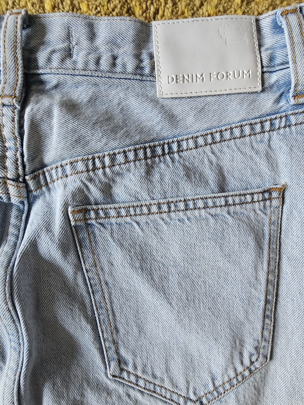 Denim Forum The '90s Pencil Maxi Denim Skirt High Rise BLeach Bleu Size 28 - Picture 11 of 15